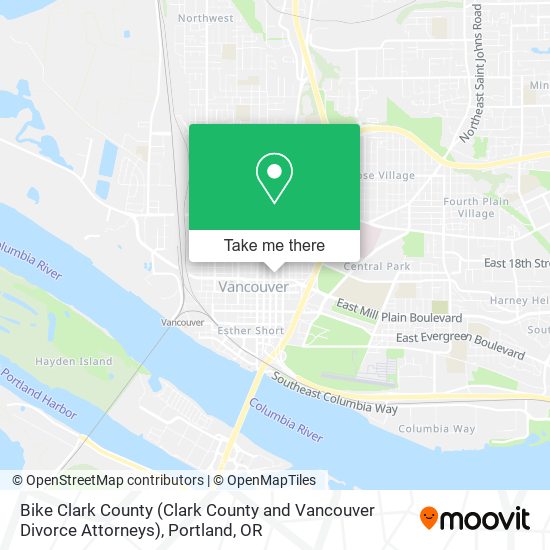 Bike Clark County (Clark County and Vancouver Divorce Attorneys) map