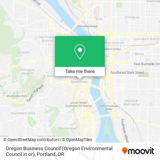 Mapa de Oregon Business Council (Oregon Environmental Council in or)