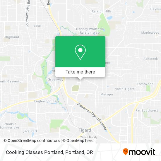 Cooking Classes Portland map