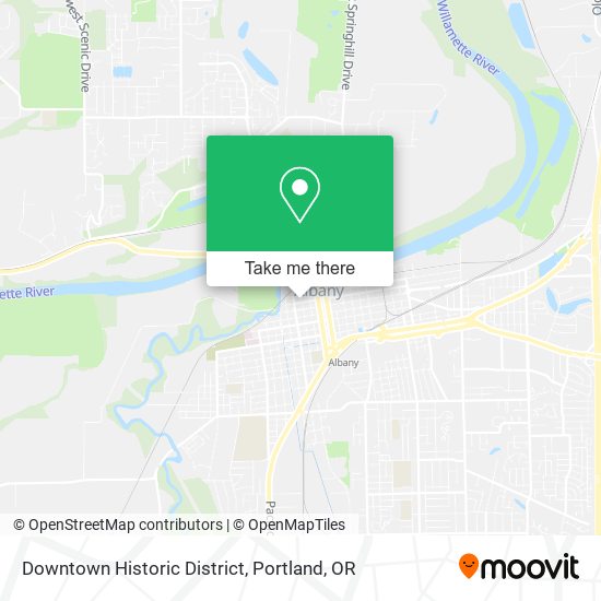 Downtown Historic District map
