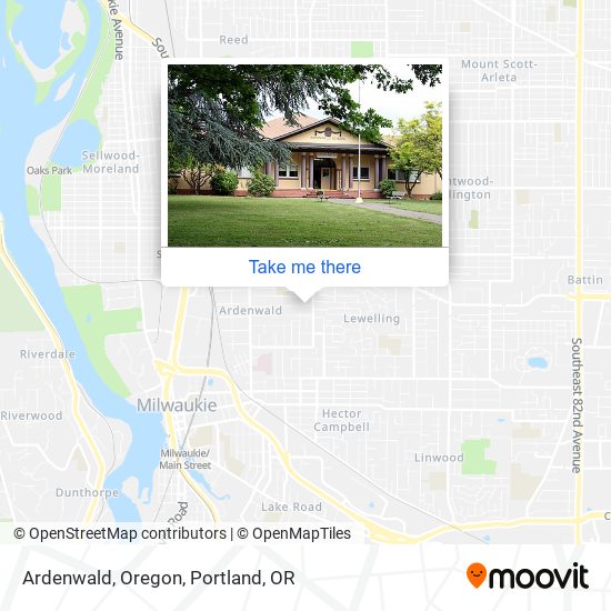 Ardenwald, Oregon map
