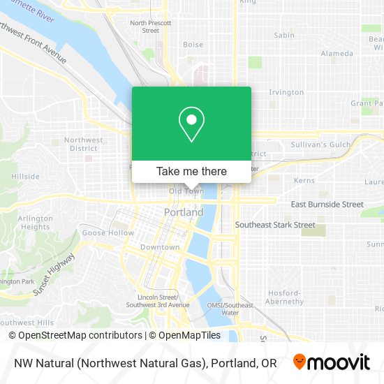 NW Natural (Northwest Natural Gas) map