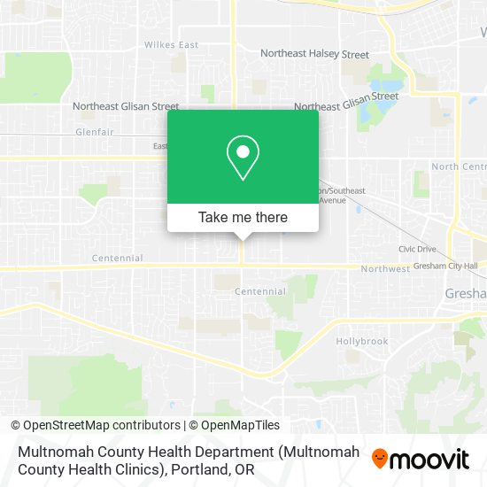 Mapa de Multnomah County Health Department