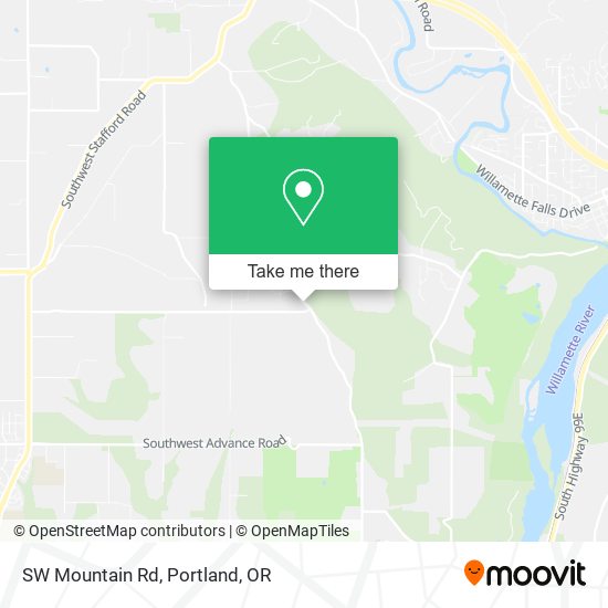 SW Mountain Rd map