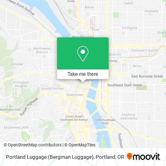 Mapa de Portland Luggage (Bergman Luggage)