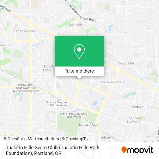Mapa de Tualatin Hills Swim Club (Tualatin Hills Park Foundation)