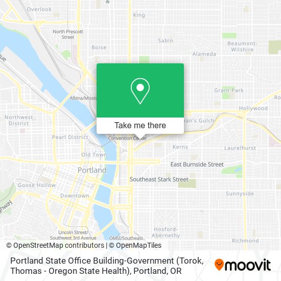 Mapa de Portland State Office Building-Government (Torok, Thomas - Oregon State Health)