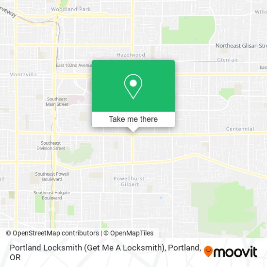 Mapa de Portland Locksmith (Get Me A Locksmith)