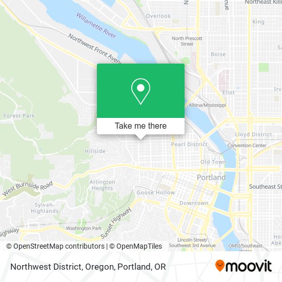 Northwest District, Oregon map