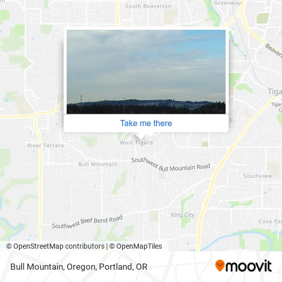 Bull Mountain, Oregon map