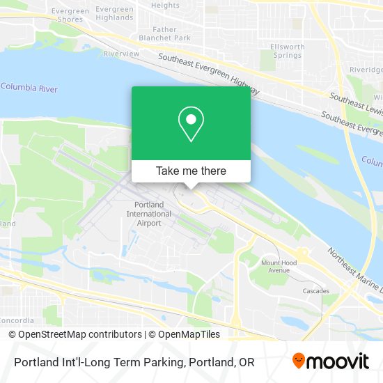 Mapa de Portland Int'l-Long Term Parking