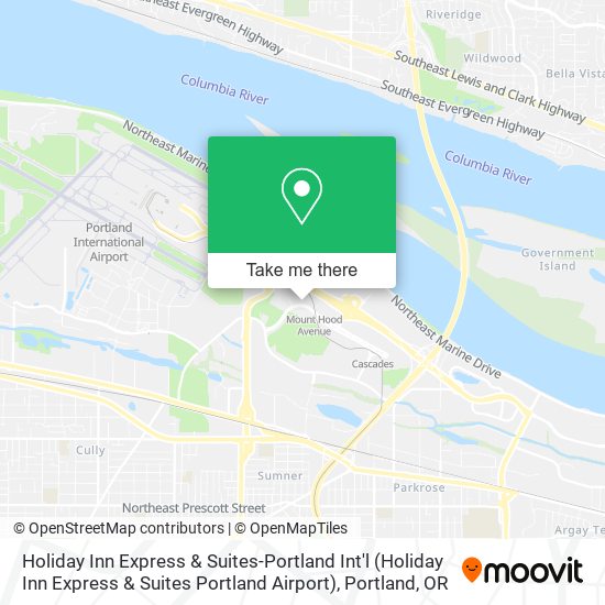 Mapa de Holiday Inn Express & Suites-Portland Int'l (Holiday Inn Express & Suites Portland Airport)