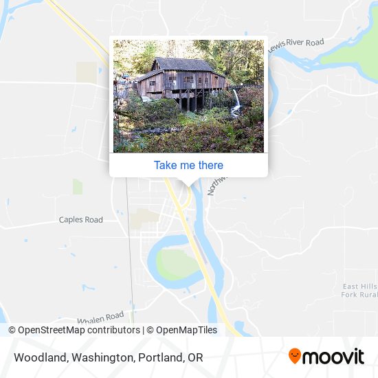 Woodland, Washington map