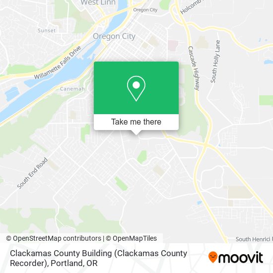 Mapa de Clackamas County Building (Clackamas County Recorder)