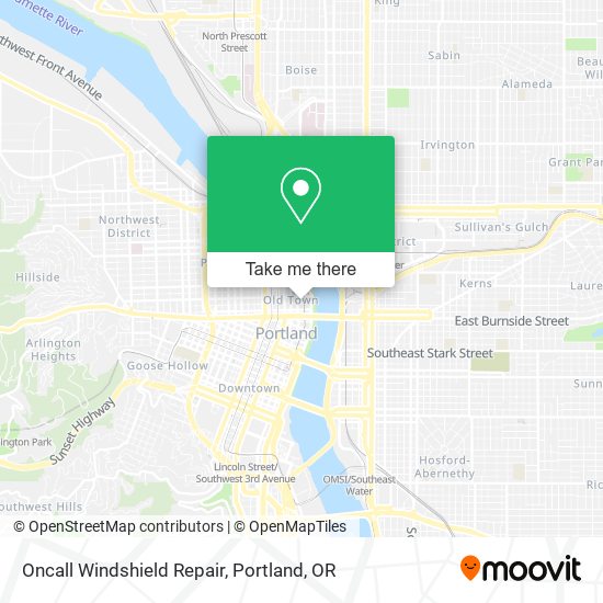 Oncall Windshield Repair map