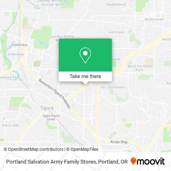 Mapa de Portland Salvation Army Family Stores