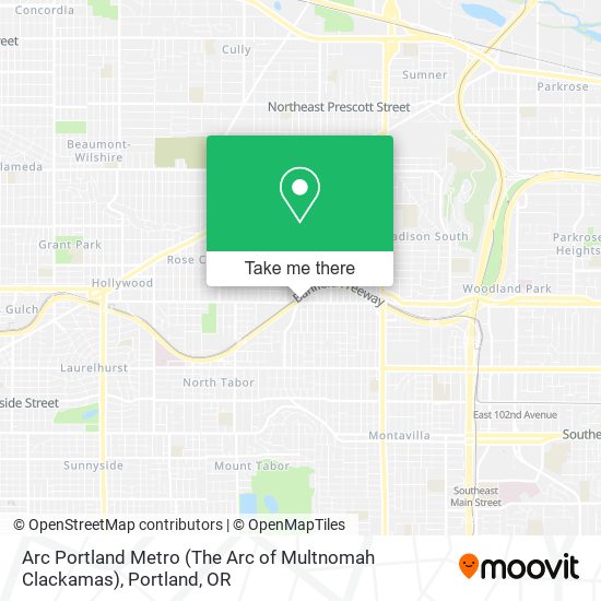 Mapa de Arc Portland Metro (The Arc of Multnomah Clackamas)