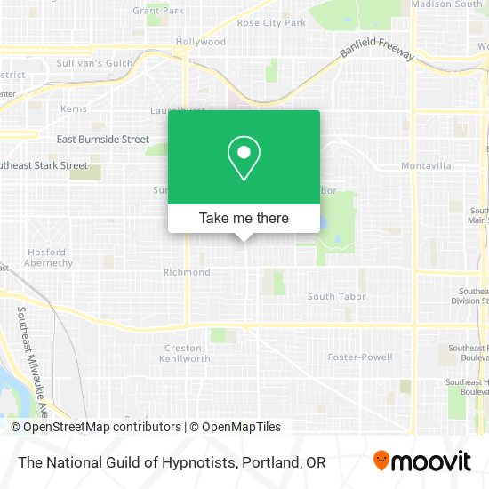 The National Guild of Hypnotists map