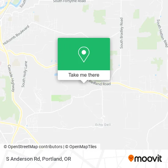 S Anderson Rd map
