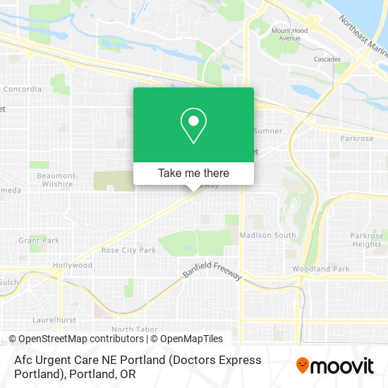 Mapa de Afc Urgent Care NE Portland (Doctors Express Portland)