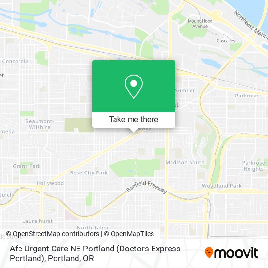 Afc Urgent Care NE Portland (Doctors Express Portland) map