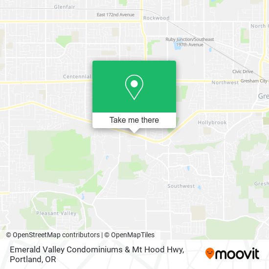 Emerald Valley Condominiums & Mt Hood Hwy map