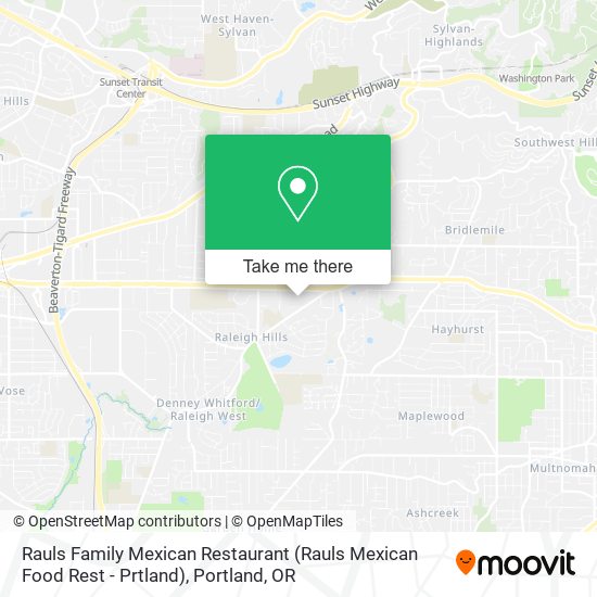 Rauls Family Mexican Restaurant (Rauls Mexican Food Rest - Prtland) map