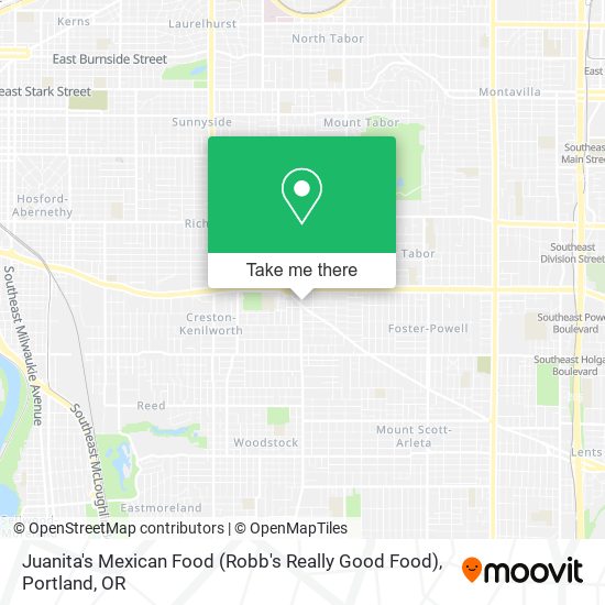 Juanita's Mexican Food (Robb's Really Good Food) map