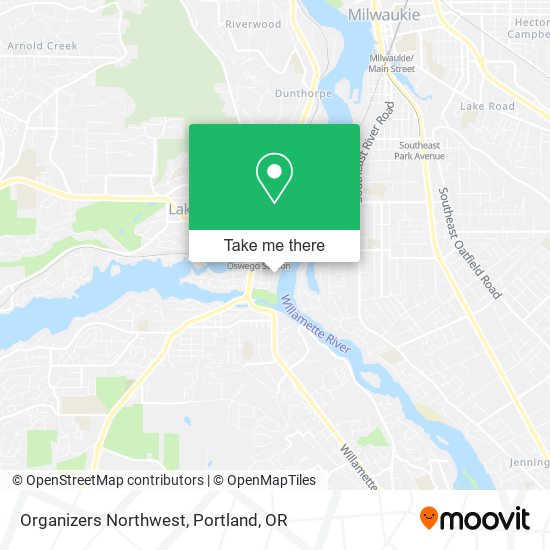 Mapa de Organizers Northwest