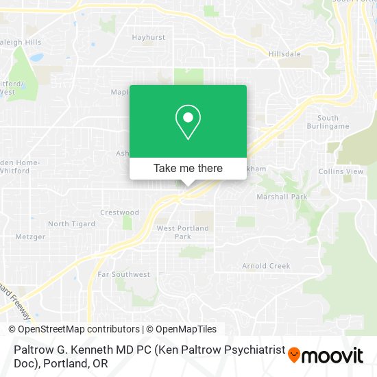Mapa de Paltrow G. Kenneth MD PC (Ken Paltrow Psychiatrist Doc)