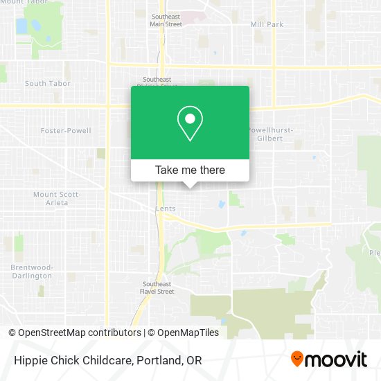 Hippie Chick Childcare map