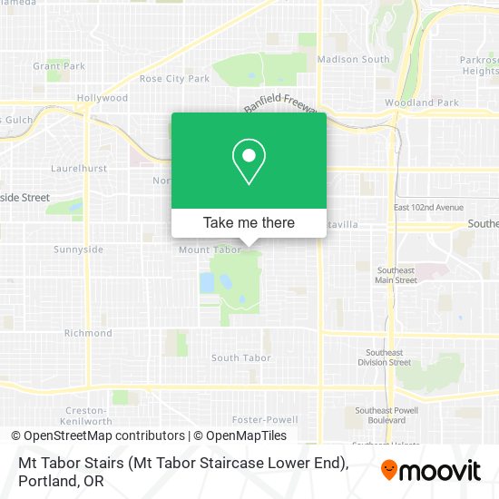 Mapa de Mt Tabor Stairs (Mt Tabor Staircase Lower End)