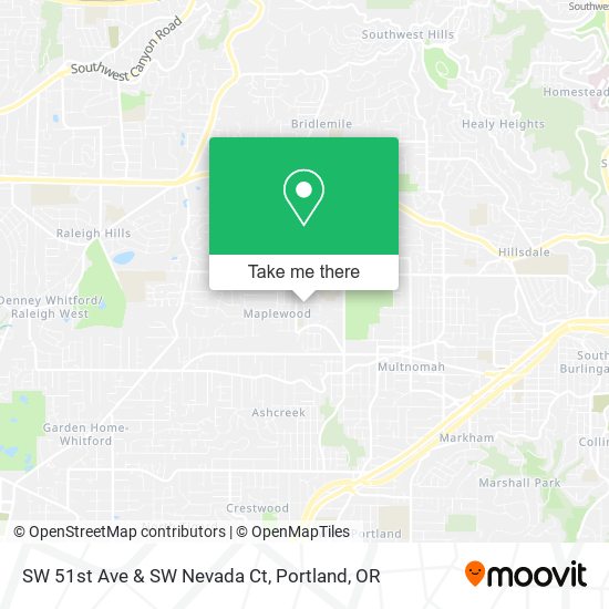 SW 51st Ave & SW Nevada Ct map