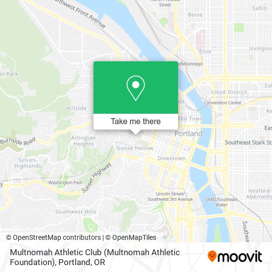 Mapa de Multnomah Athletic Club (Multnomah Athletic Foundation)