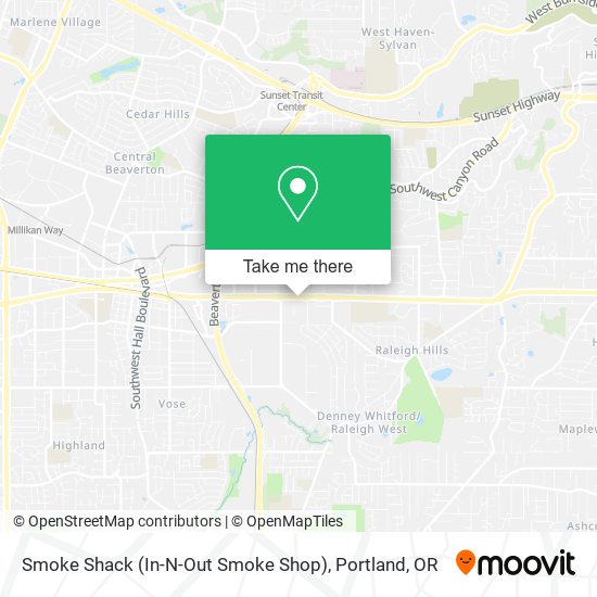 Mapa de Smoke Shack (In-N-Out Smoke Shop)