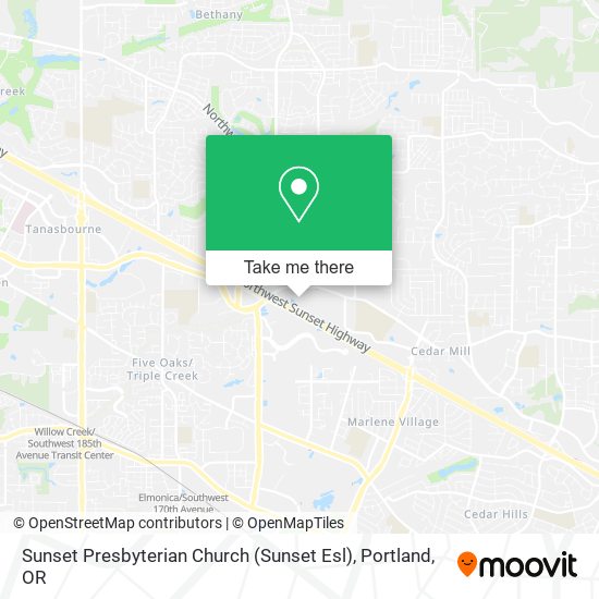 Mapa de Sunset Presbyterian Church (Sunset Esl)