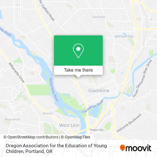 Mapa de Oregon Association for the Education of Young Children