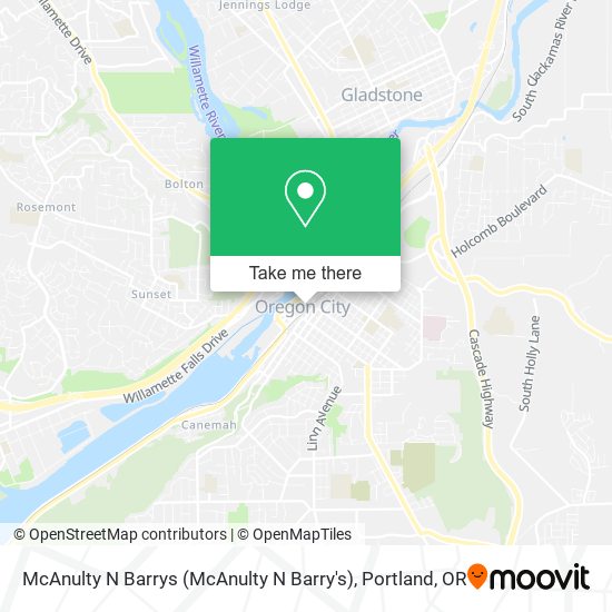 McAnulty N Barrys (McAnulty N Barry's) map