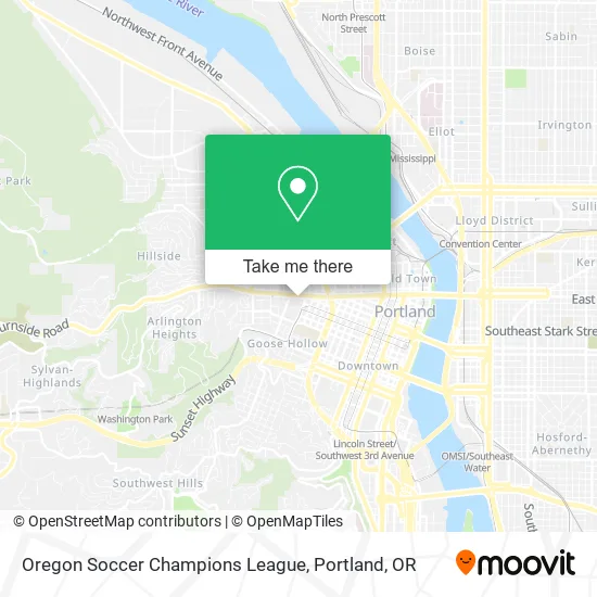 Oregon Soccer Champions League map