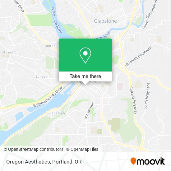 Mapa de Oregon Aesthetics