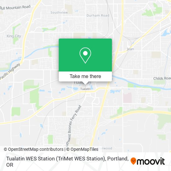 Tualatin WES Station (TriMet WES Station) map
