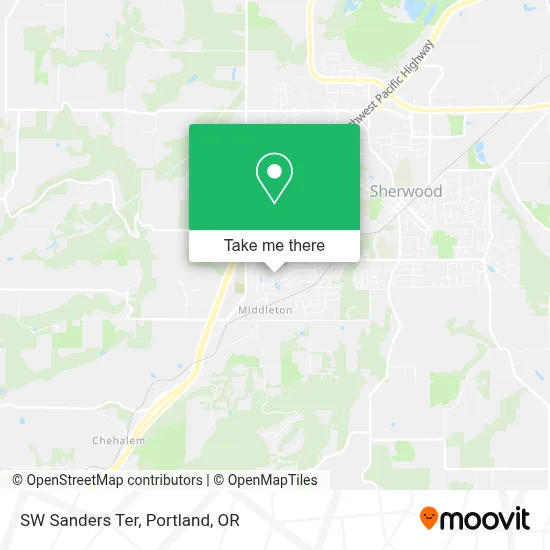 SW Sanders Ter map