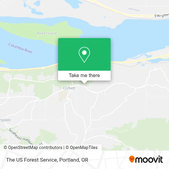 The US Forest Service map