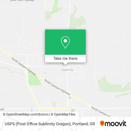 USPS (Post Office Sublimity Oregon) map