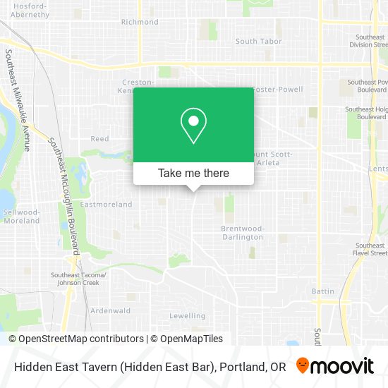 Mapa de Hidden East Tavern (Hidden East Bar)