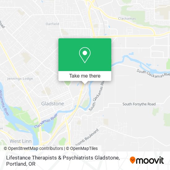 Lifestance Therapists & Psychiatrists Gladstone map