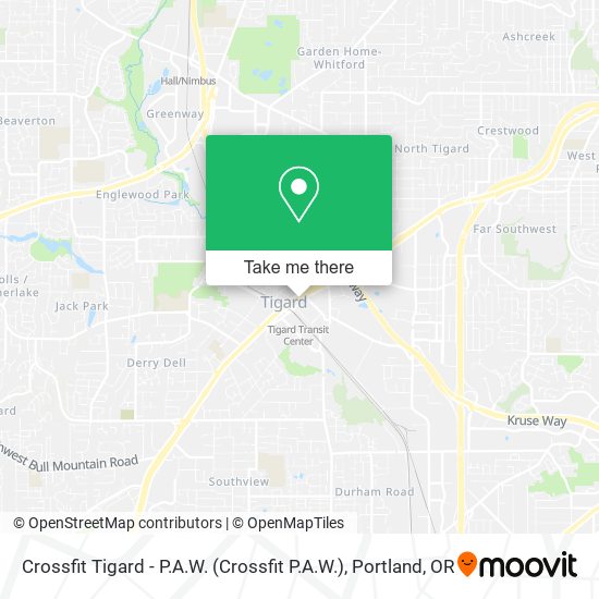 Crossfit Tigard - P.A.W. (Crossfit P.A.W.) map