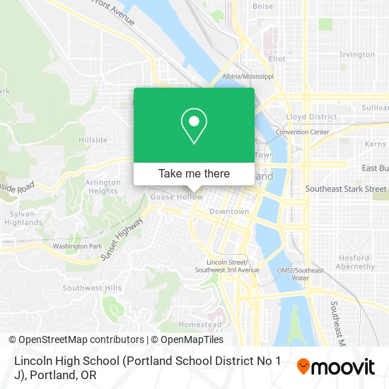 Lincoln High School (Portland School District No 1 J) map