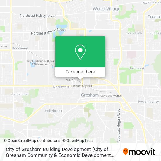 City of Gresham Building Development (City of Gresham Community & Economic Development Dept) map