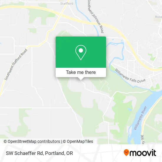 SW Schaeffer Rd map